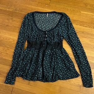 Free People Babydoll Blouse